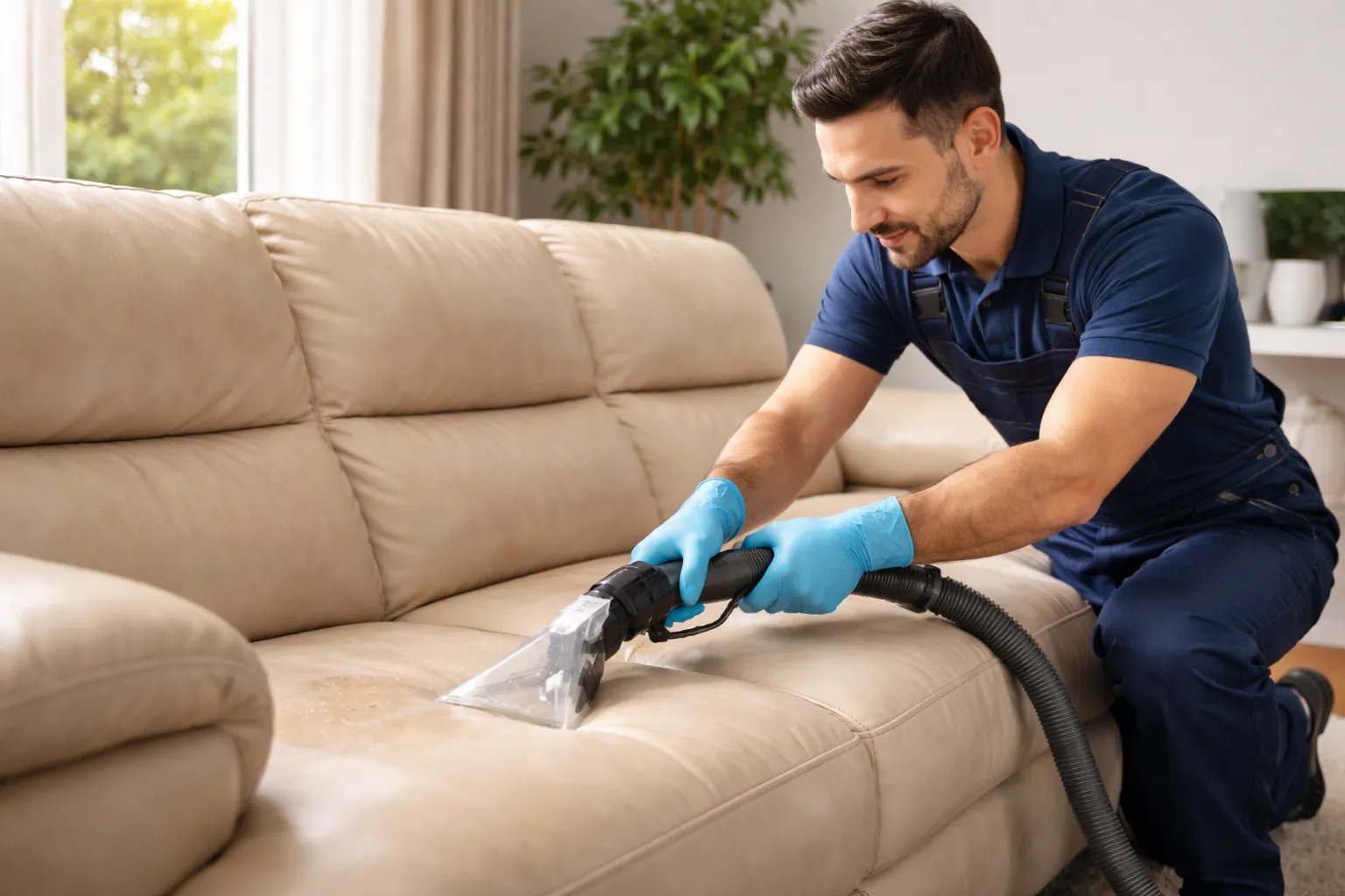 Leather sofa cleaning